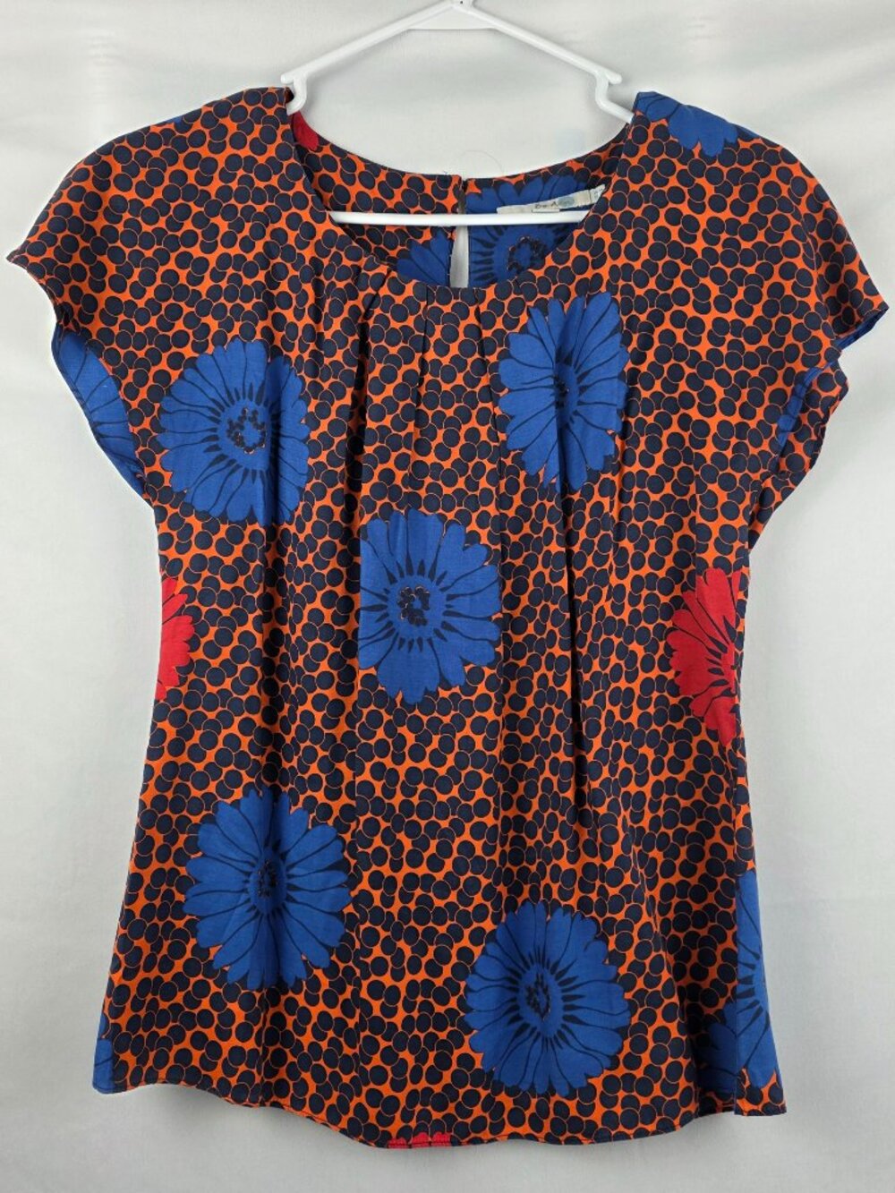 Boden Ravello Polka Dot Silk Blend Blouse Top Size 4